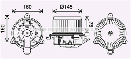 Вентилятор салону - AVA COOLING FD8626