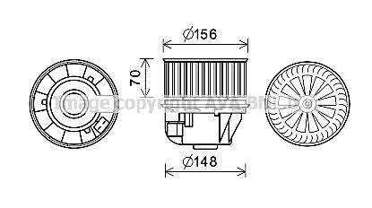 Компресор салону - (1696006, AV6N18456AA) AVA COOLING FD8630