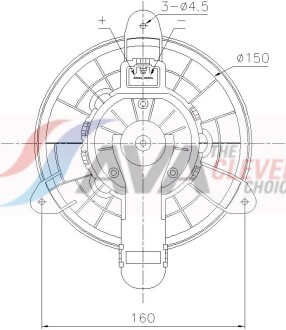 Вентилятор отопителя Ford Transit (14-), Transit Custom (13-) - AVA COOLING FD8727