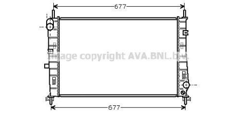 Радіатор охолодження двигуна Ford Mondeo II (97-01) MT AVA - (1029616, 1029617, 1086946) AVA COOLING FDA2165 (фото 1)