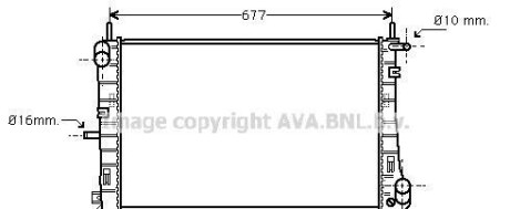 Радиатор, охлаждение двигателя - (1114766, 1115769, 1142812) AVA COOLING FDA2338