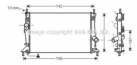 Радіатор, Система охолодження двигуна - (z60315200, 1251092, 1300467) AVA COOLING FDA2369