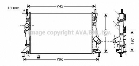 Радіатор, Система охолодження двигуна - (3M5H8005TF, 3M5H8005RG, 8603620) AVA COOLING FDA2370