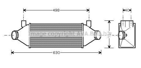 Интеркулер Ford Transit 2.4TDDI (00-) - AVA COOLING FDA4314