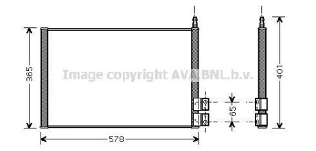 Радіатор кондиціонера Ford Fiesta Fusion 1,25-1,6i 02-08 AVA - AVA COOLING FDA5328