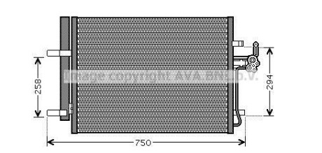 Радіатор кодиціонера - (1457675, 1460537, 1481851) AVA COOLING FDA5428D