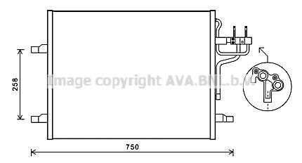 Радіатор кодиціонера - (1522067, 8V4119710AB) AVA COOLING FDA5483