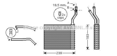 Радиатор отопителя салона Ford Focus II, Focus C-Max, Mazda 3 I AVA - (1253187, 1301838, 1317080) AVA COOLING FDA6364