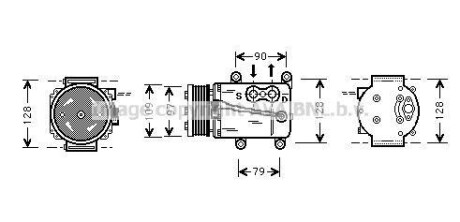 Компрессор, кондиционер - (ys4h19d629ae, pybyh19d629ab, r1byu19d629aa) AVA COOLING FDAK105