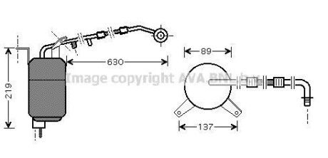 Осушувач кондиціонера Ford Mondeo III 00>07 AVA - AVA COOLING FDD111