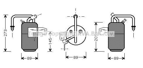 Осушувач кондиціонера Ford Fiesta 1.25-1,6i 01>08 AVA - AVA COOLING FDD331