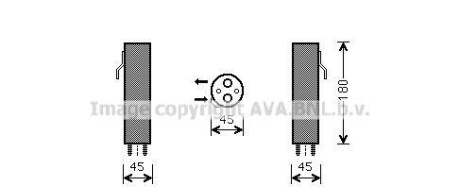 Осушувач кондиціонера Ford Fiesta 09>, B-Max Ecosport 12> AVA - (5071261, AE8319E892AB, AE8319E892AA) AVA COOLING FDD584 (фото 1)