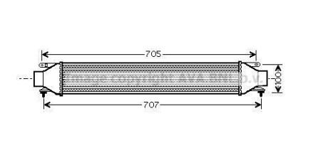 Интеркулер - (51783791, 55700635) AVA COOLING FT4321