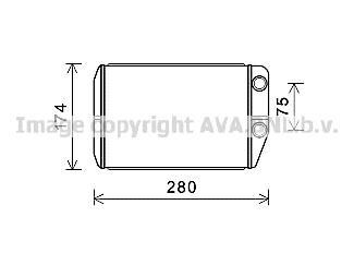 Радіатор обігрівача салону Citroen Jumper Fiat Ducato Peugeot Boxer 06>11 11> AVA - (77364073, 6448R0) AVA COOLING FT6410