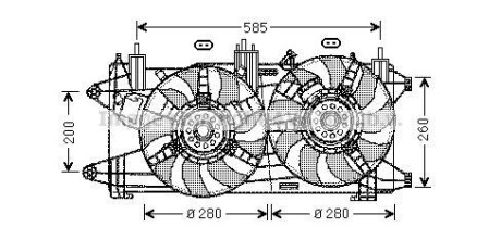 Вентилятор охолодження радіатора AVA - AVA COOLING FT7569