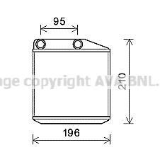 Радиатор отопителя салона Fiat Doblo Combo 10> AVA - (1618468, 55702423, 77363898) AVA COOLING FTA6313