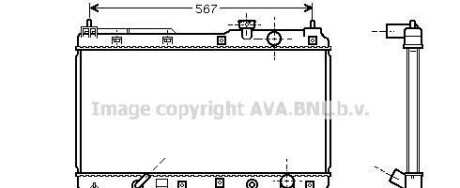 Радиатор, охлаждение двигателя - (19010P3F004, 19010P3F014, 19010P3F901) AVA COOLING HD2104