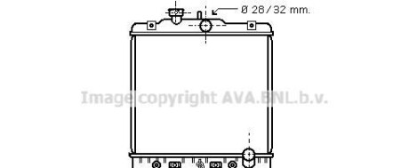 Радиатор, охлаждение двигателя - AVA COOLING HD2122