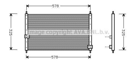 Радіатор кондиціонера - ((80110S10003, 80110ST7003, 80110ST7A21)) AVA COOLING HD5062