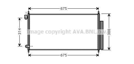 Радіатор кондиціонера Honda Accord 2,0-2,4i 03>08 AVA - (80110SEA003) AVA COOLING HD5185D (фото 1)