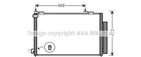 Радиатор кондиционера HONDA: CR-V II (RD) 2.2 CTDi 01-06 - (80110SKNG01, 80110SKNG00) AVA COOLING HD5242D