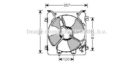 Вентилятор радіатора - AVA COOLING HD7523