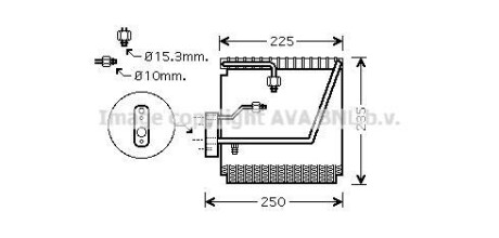 Випаровувач кондиціонера - AVA COOLING HDV198