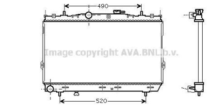 Радиатор, охлаждение двигателя - (253102D010, 253102D110, 253102D210) AVA COOLING HY2095