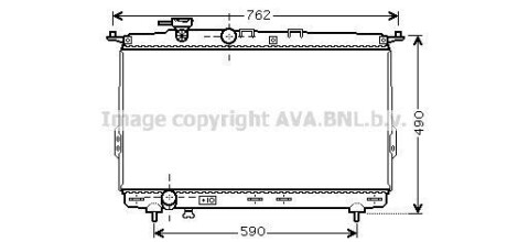 Радіатор охолодження HYUNDAI SONATA IV (EF) (98-) (AVA) - (2531038001, 2531038005) AVA COOLING HY2106