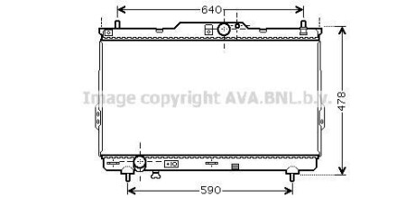 Радиатор охлаждения двигателя Hyundai Santa Fe (01-06) 2,0d MT AVA - AVA COOLING HY2113