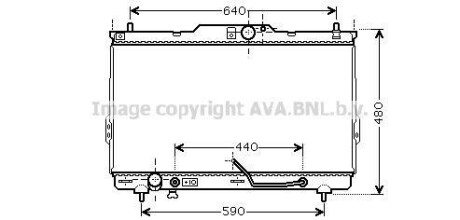 Радиатор охлаждения двигателя Hyundai Santa Fe (00-06) 2,0d AT AVA - (2531026480) AVA COOLING HY2114 (фото 1)