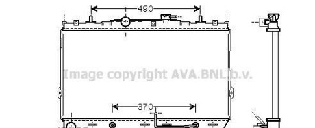 Радиатор, охлаждение двигателя - (253102D010, 253102D110, 253102D210) AVA COOLING HY2186