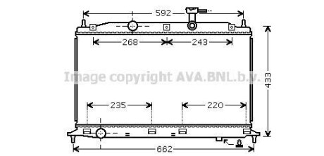 Радиатор охлаждения двигателя Hyundai Accent 1,4-1,6i 05>10 MT AC+/- AVA - AVA COOLING HY2188