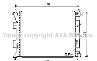 Радиатор охлаждения двигателя Hyundai Elantra (11-15), i30 (11-)/KIA Ceed 1.4-1. - AVA COOLING HY2338
