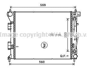 Радиатор охлаждения двигателя Hyundai Elantra (11-), i30 (12-)/KIA Ceed (12-) 1. - ((25310A5850, 25310A5950)) AVA COOLING HY2351