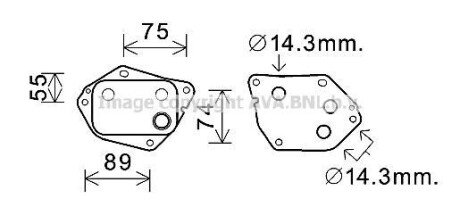 Радіатор масляний HYUNDAI ACCENT (2006) 1.5 CRDI (Ava) - (264102A300) AVA COOLING HY3288