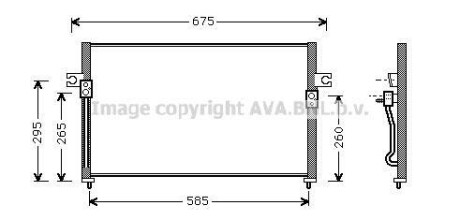 Конденсатор, кондиционер - (976064A000, 976064A250, 976064A251) AVA COOLING HY5058