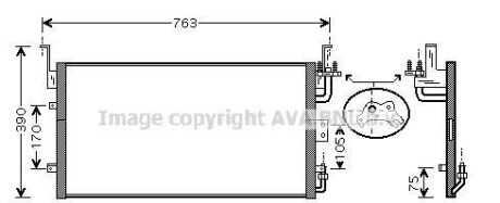 Конденсатор, кондиционер - (9760638000, 9760638001, 9760638002) AVA COOLING HY5083