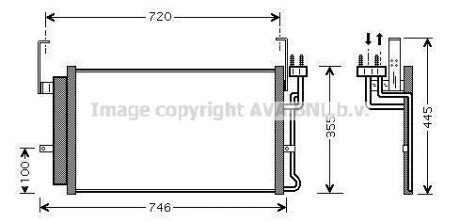 Конденсор кондиціонера HYUNDAI SANTA FE (2001) 2.4 (AVA) - (9760626000, 9760626001) AVA COOLING HY5084D