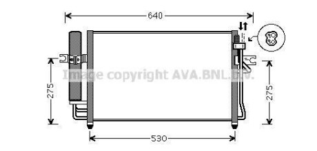 Конденсор (радіатор кондиціонера) AVA - (976061C100, 976061C200) AVA COOLING HY5087D