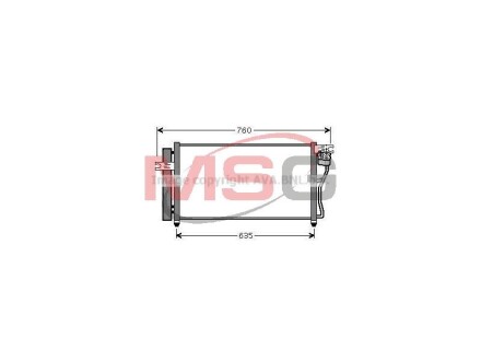 Радіатор кодиціонера - (976061E000) AVA COOLING HY5178D