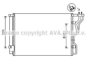 Радиатор кондиционера HYUNDAI: i40 (VF) 1.7 CRDi 12-, i40 CW (VF) 1.7 CRDi 11- - AVA COOLING HY5299D