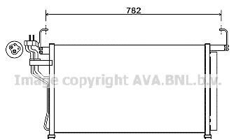 Радиатор кондиционера hyundai h-1 cargo (tq) 2.5 crdi 08-, h-1 travel (tq) 2.5 crdi2.5 crdi 08- - AVA COOLING HY5315D