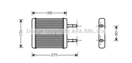 Радиатор отопителя Hyundai Getz (04-) AVA - AVA COOLING HY6061