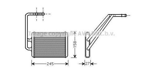 Радиатор отопителя Hyundai Elantra(00-), Coupe (01-) AVA - AVA COOLING HY6121