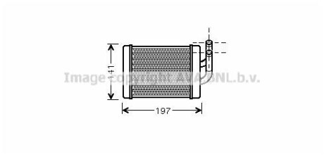 Радиатор отопителя Hyundai H-100, Porter 2.5D (94-) AVA - AVA COOLING HY6158