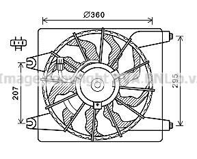 Вентилятор радіатора - AVA COOLING HY7560