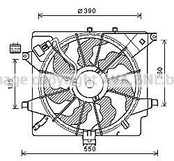 Вентилятор радіатора - AVA COOLING HY7563