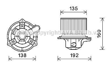 Вентилятор отопителя салона Kia Ceed (07-), Hyundai Elantra (06-) AVA - AVA COOLING HY8553