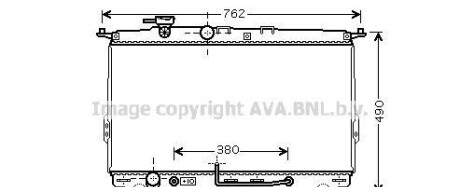 Радиатор, охлаждение двигателя - AVA COOLING HYA2107